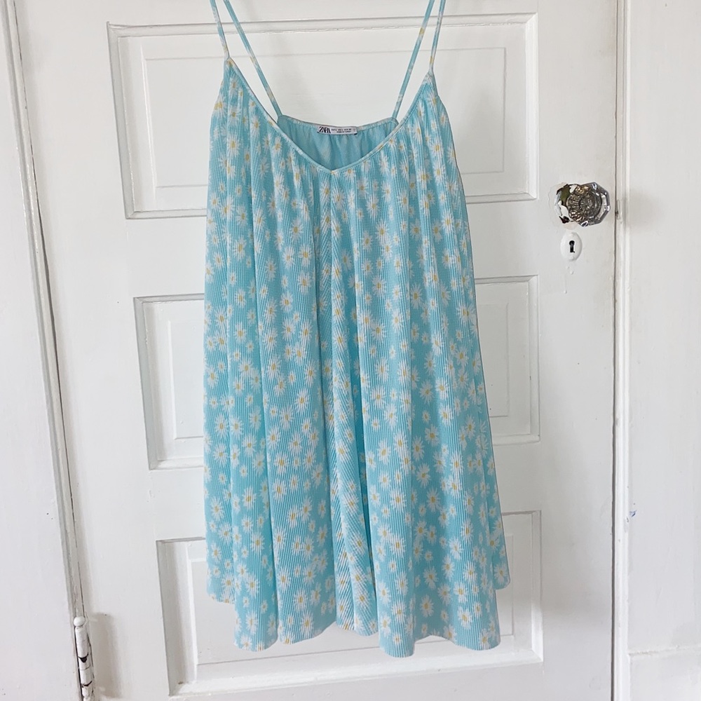 Pleated Print Dress